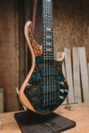 Warrior Dran Michael Custom Blue Dyed Burl 5 string NEW