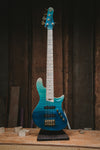 Warrior Isla J Ocean Blue Fade Flame 5 string NEW