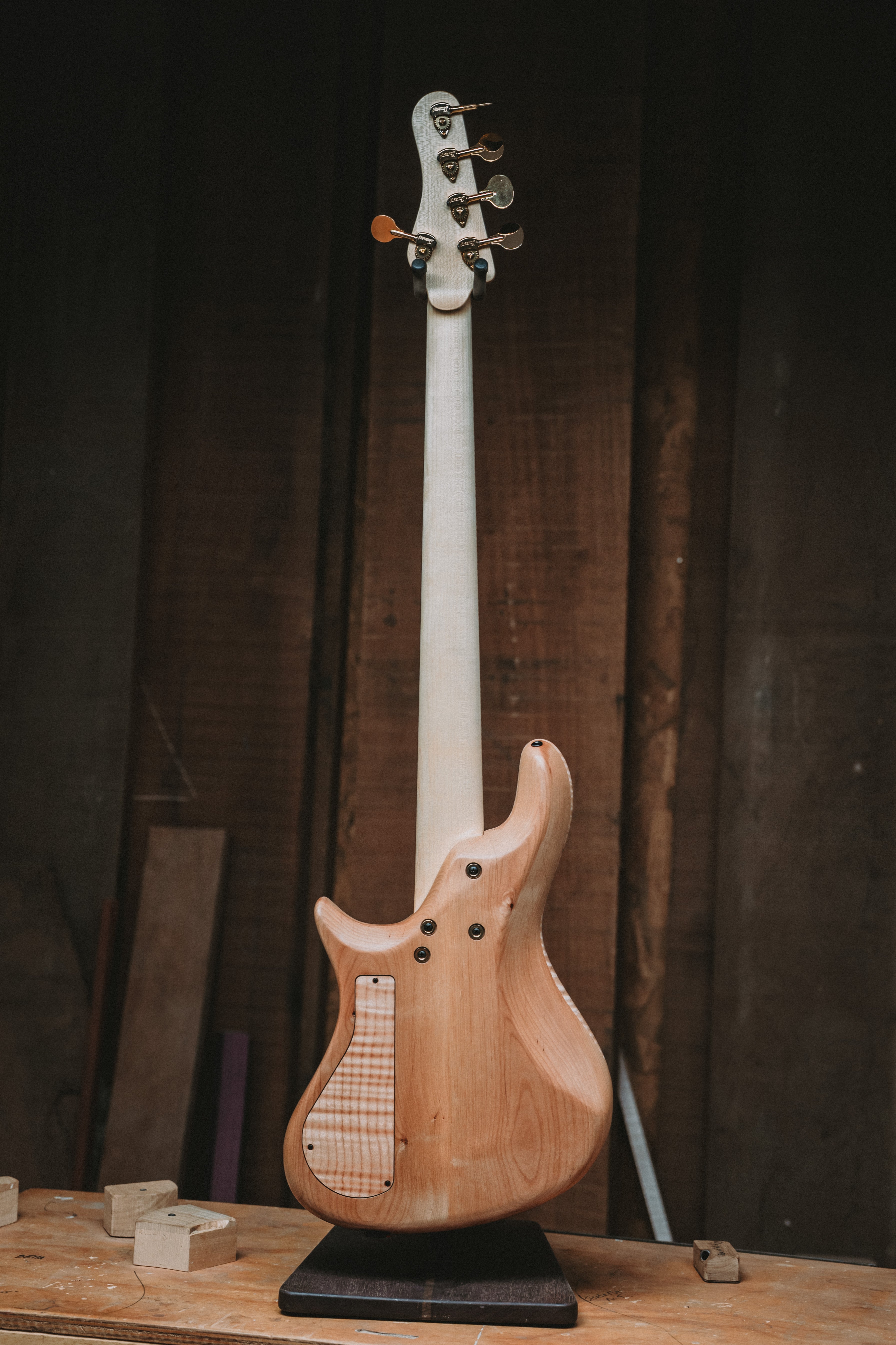 Warrior Isla J Ocean Blue Fade Flame 5 string NEW