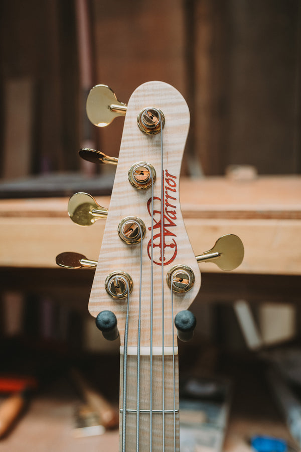 Warrior Isla J Flame maple Natural Blonde 5 string NEW