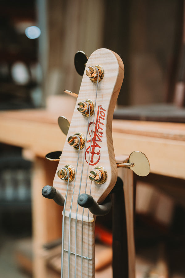 Warrior Isla J Flame maple Natural Blonde 5 string NEW
