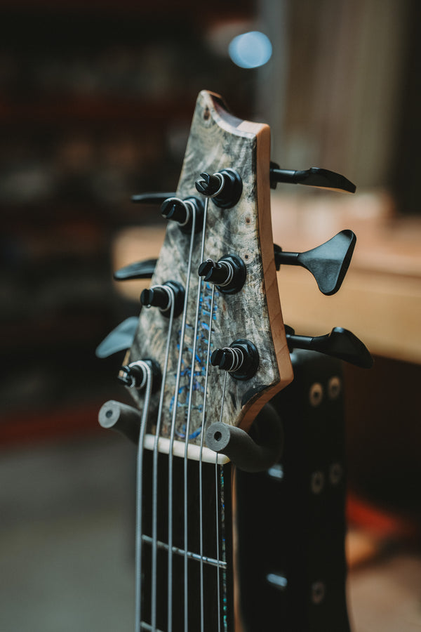 Warrior Dran Michael 6 string Neck Through Buckeye Burl Bass