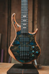 Warrior Dran Michael Custom Blue Dyed Burl 5 string NEW
