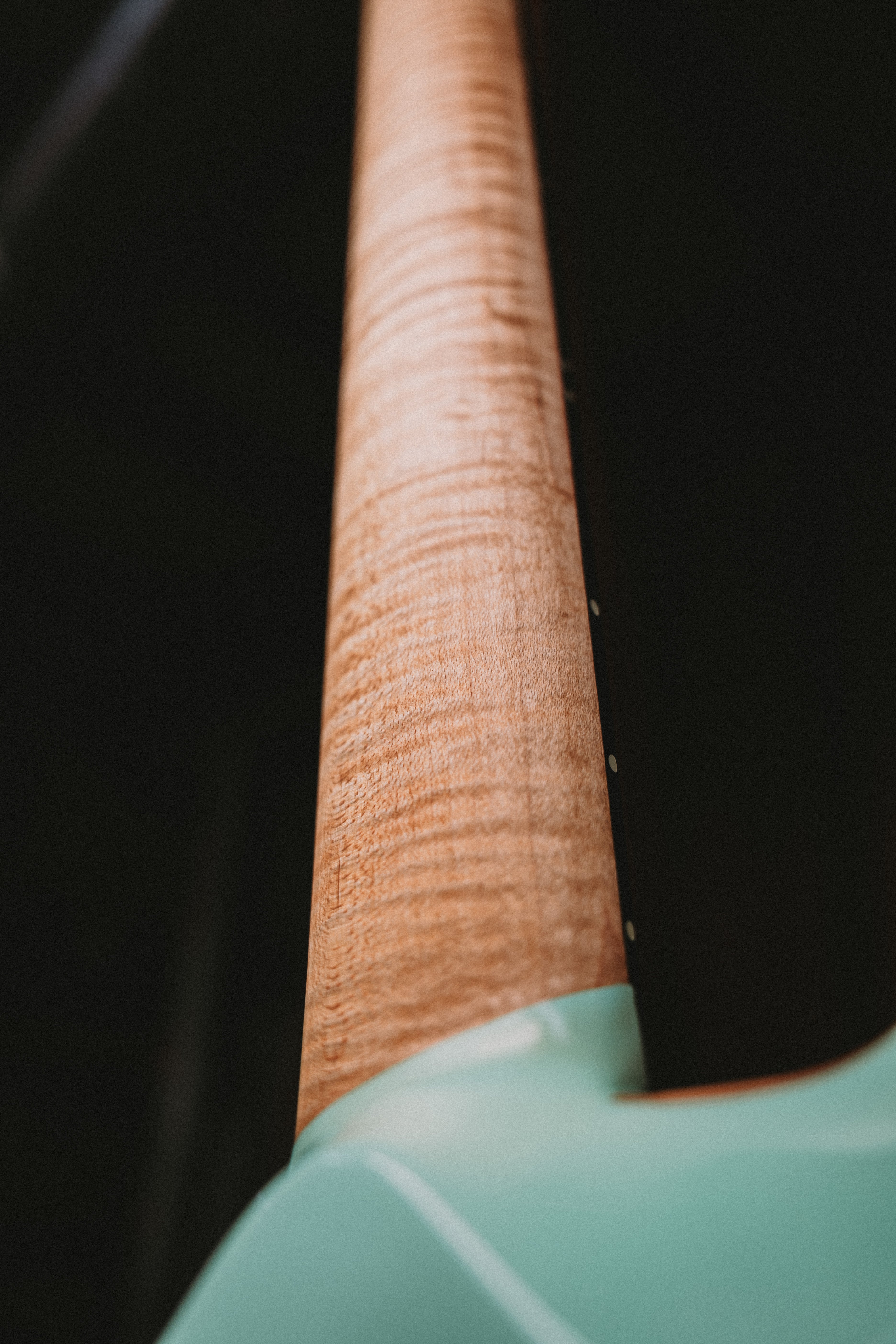 Dran Michael Seafoam Green Flame Top Peizo Semi Hollow Custom Guitar