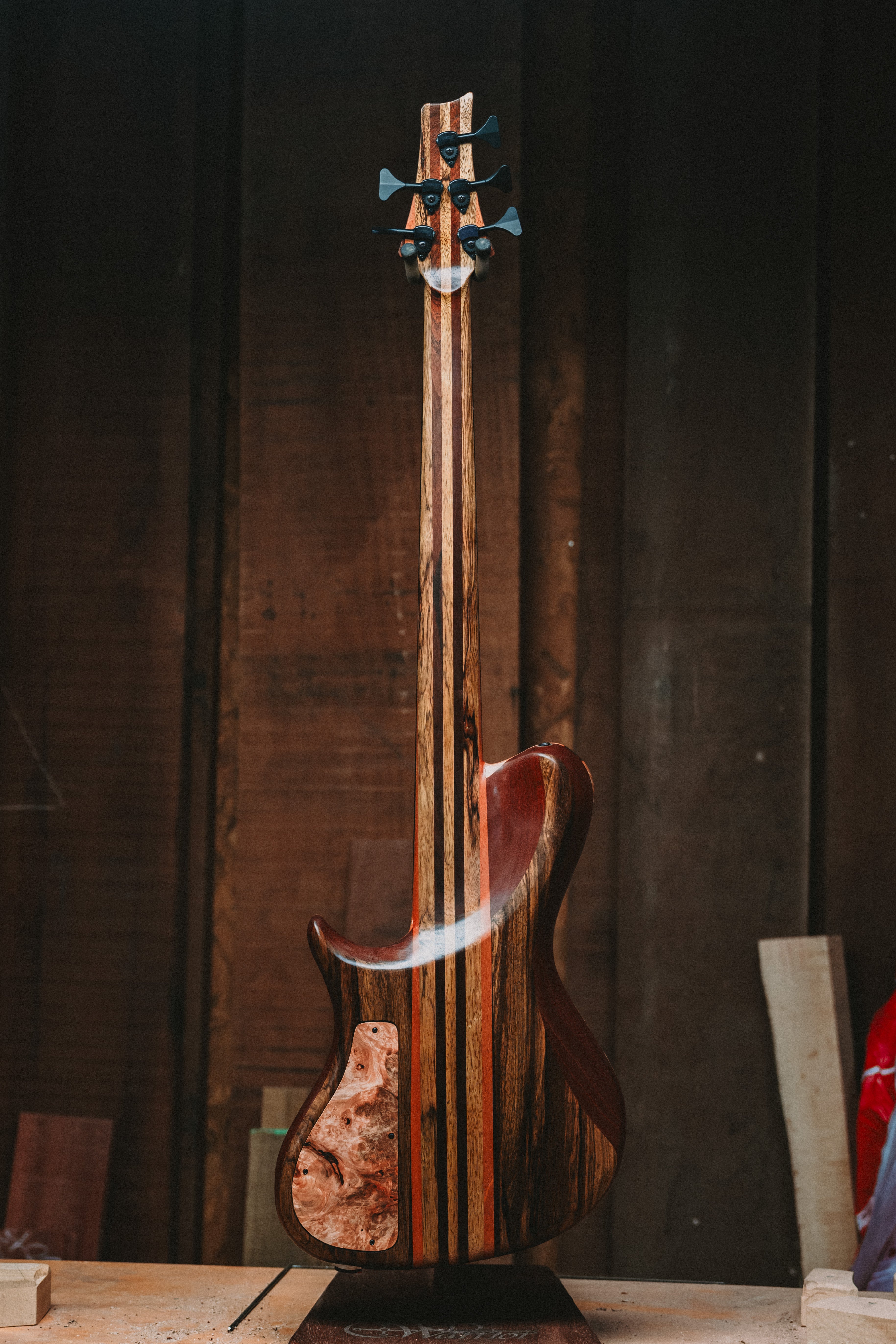 Isabella 2026 5 string Neck Through Burl Custom Bass