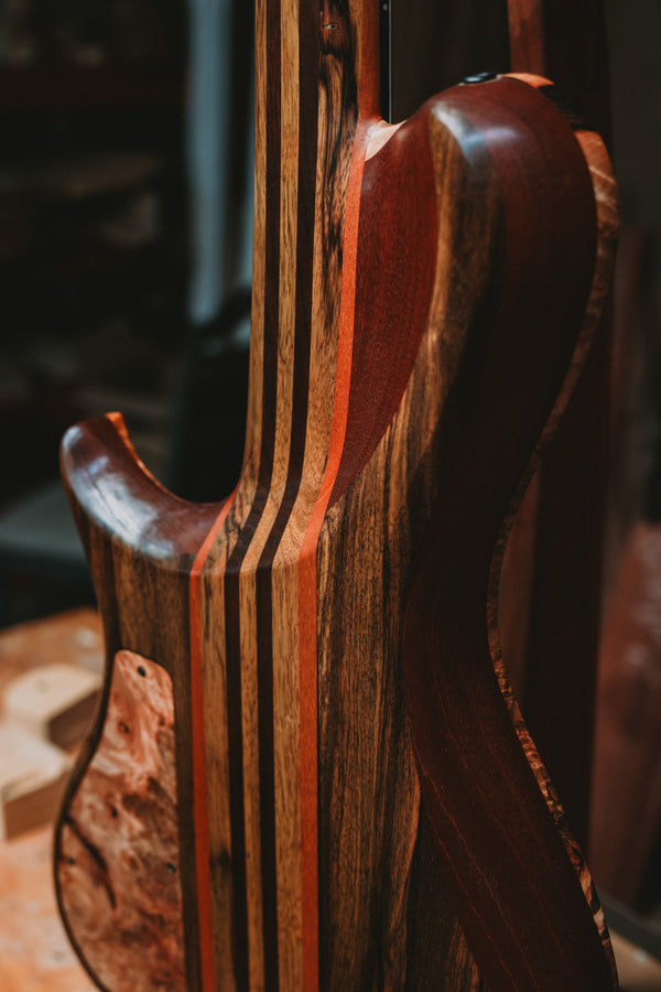 Isabella 2026 5 string Neck Through Burl Custom Bass
