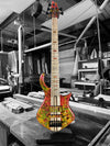 Coat of Many Colors neck thru Dran Michael Annviersary Bass