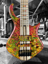 Coat of Many Colors neck thru Dran Michael Annviersary Bass